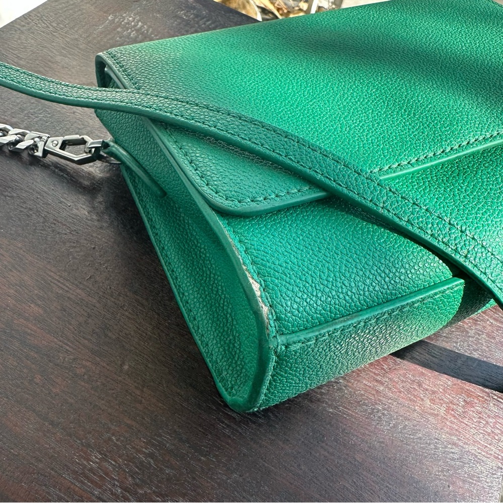 Charles & Keith - Pebbled Leather Sling Bag in Green with detachable straps. - Picture 5 of 15